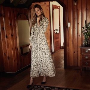 Doen Bonnie Dress- cream scroll print